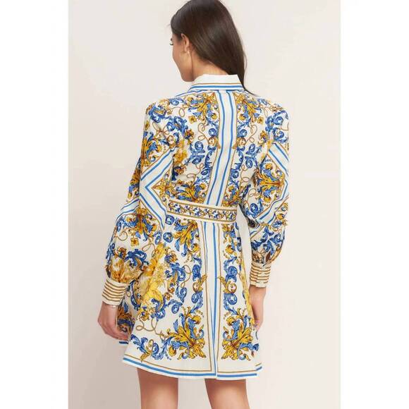 NEW FLYING TOMATO floral woven mini dress in blue - Picture 3 of 4